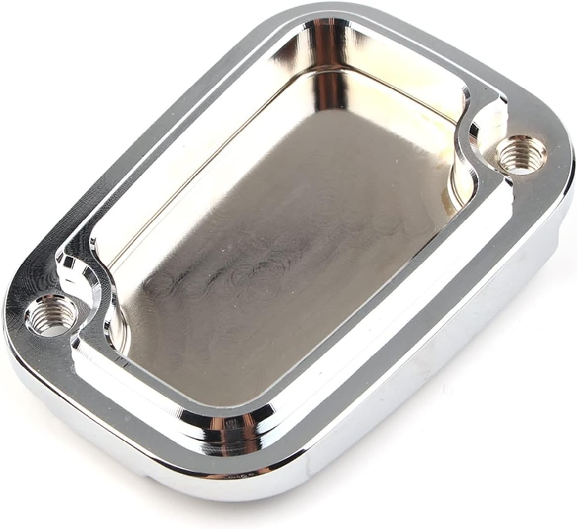 Jfqm Chrome Front Brake Master Cylinder Cover Cap Fit for Harley Touring 08-Later Trike 2009 2010 2011 2012 2013 Motorcycle Accessory image number 2