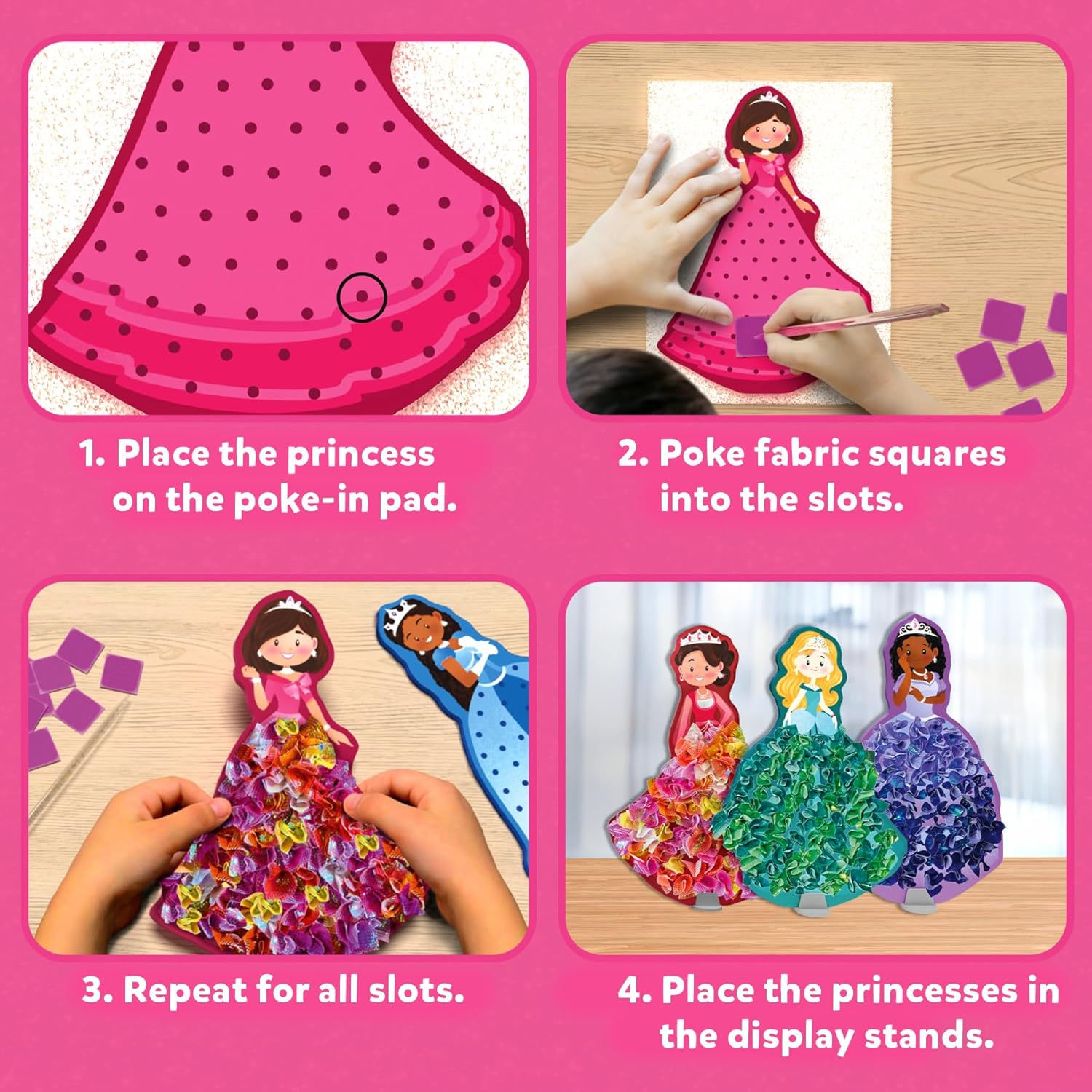 Skillmatics Poke-In Art - Magical Princesses, Mess-Free Fun for Kids, DIY Craft Kits, Creative Activity, Gifts for Girls & Boys Ages 4, 5, 6, 7, 8, 9 image number 1