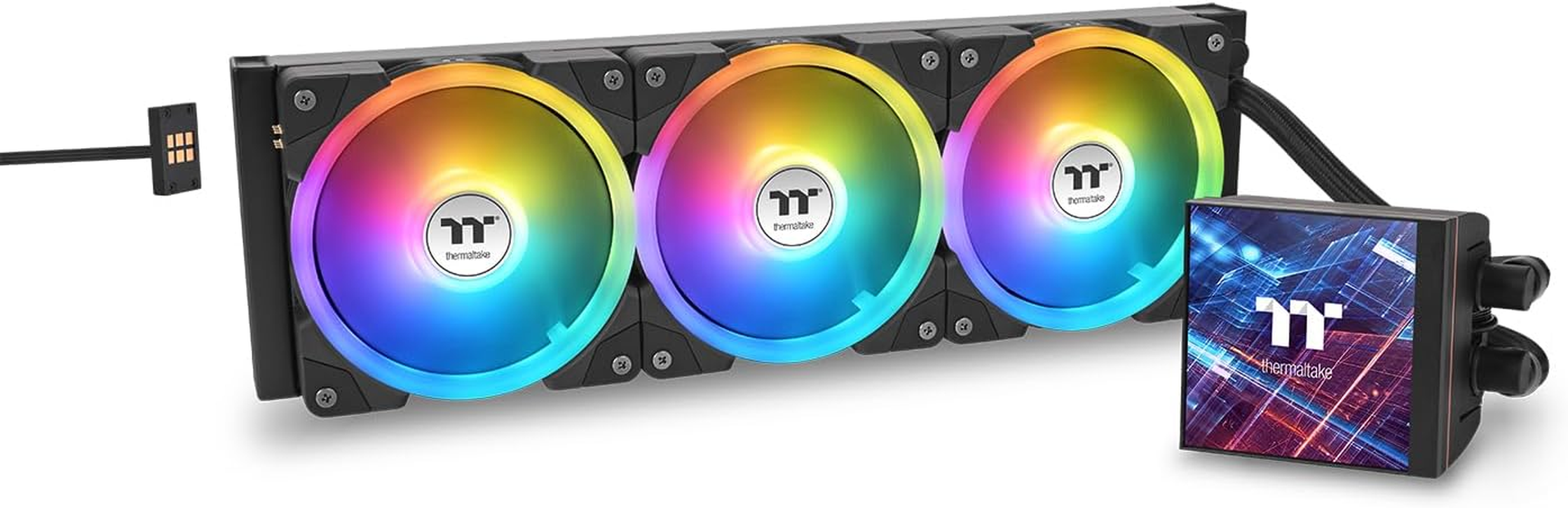 Thermaltake Magfloe 420 Ultra ARGB with 3.95" LCD Display AIO Liquid CPU Cooler, CL-W451-PL14SW-A image number 1