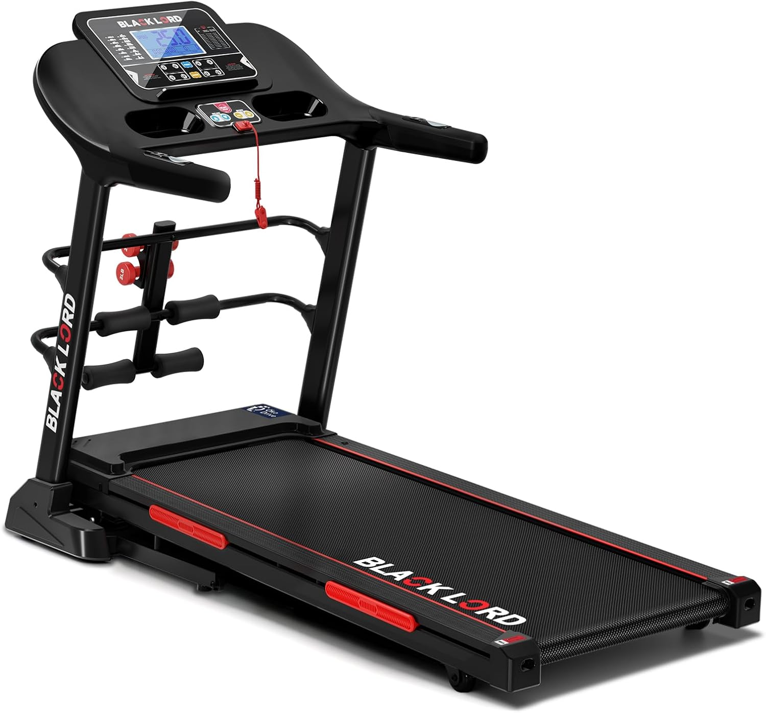 BLACK LORD 1.8-5.5HP Treadmill Series, Electric Running Machine Workout Exercise Fitness Equipment Walking Jogging Trainer