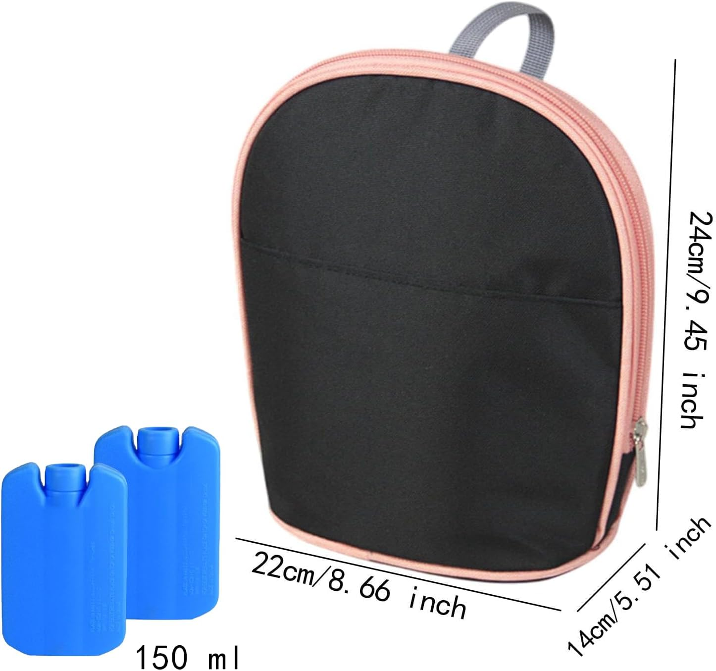 Breast Milk Cooler Travel Bag,Breastmilk Storage Bag,Multipurpose,Bottle Storage Bag,Stylish for Nursing Mom for Home Daycare, Black image number 6