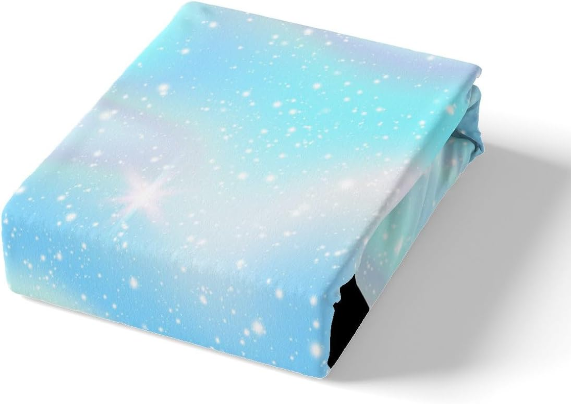 Homewish Gymnastics Duvet Cover 135 X 200 Cm Children, Gymnastics Lovers Bedding Set for Girls Teenagers, Space Stars Glitter Duvet Cover Set with Starry Sky Rainbow Decor 3D Pattern Teal - Purple, Blue, Yellow, Pink image number 4