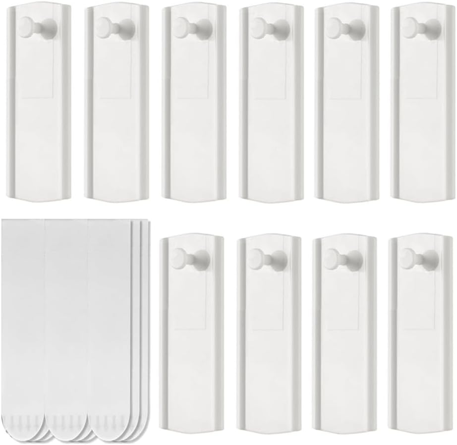 Invisible Adhesive Picture Hanger, Wanfoou 10 Picture Hangers, 12 Large Removable Adhesive Strips, Large Universal Frame Hanger, Damage Free Picture Hanging Hooks Heavy Duty, No Nails Picture Hooks image number 3