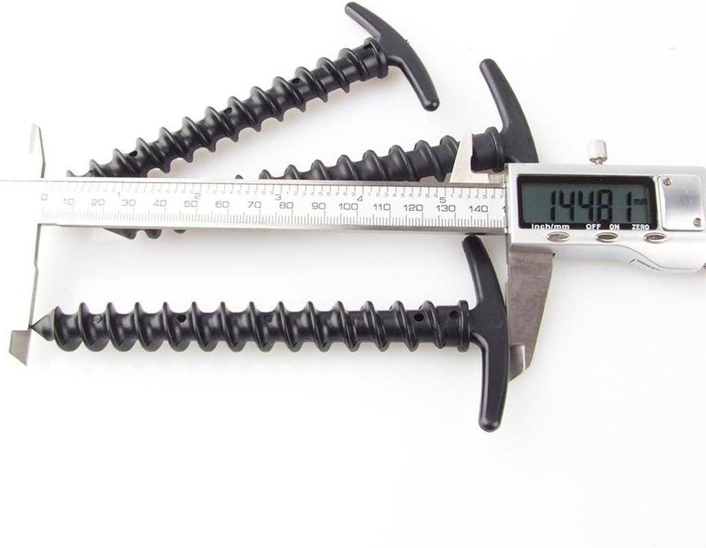 Happyyami Lightweight Nylon Tent Pegs 10 Pack Screw in Camping Stakes for Beach Muddy Grassland Outdoor Use image number 6