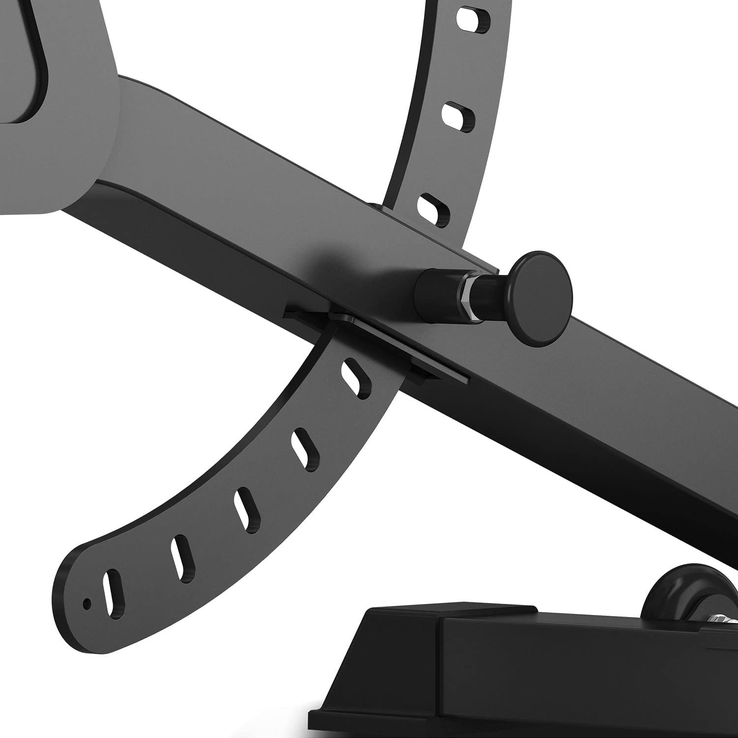 LSG GBN-006 14-Level FID Exercise Bench with 42 Combinations of Adjustability Seat Height Adjustments with Deluxe Padding & Stitching Heavy Duty Frame Front Ankle Rollers Deluxe Leather Upholstery image number 5