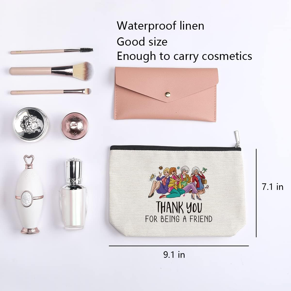 Makeup Bag Music Lover Gift for Women, Music Inspiration Gifts, Song Lovers Makeup Bag Gift, Travel Toiletry Makeup Organizer Zipper Pouch, Golden Girls Gift image number 6