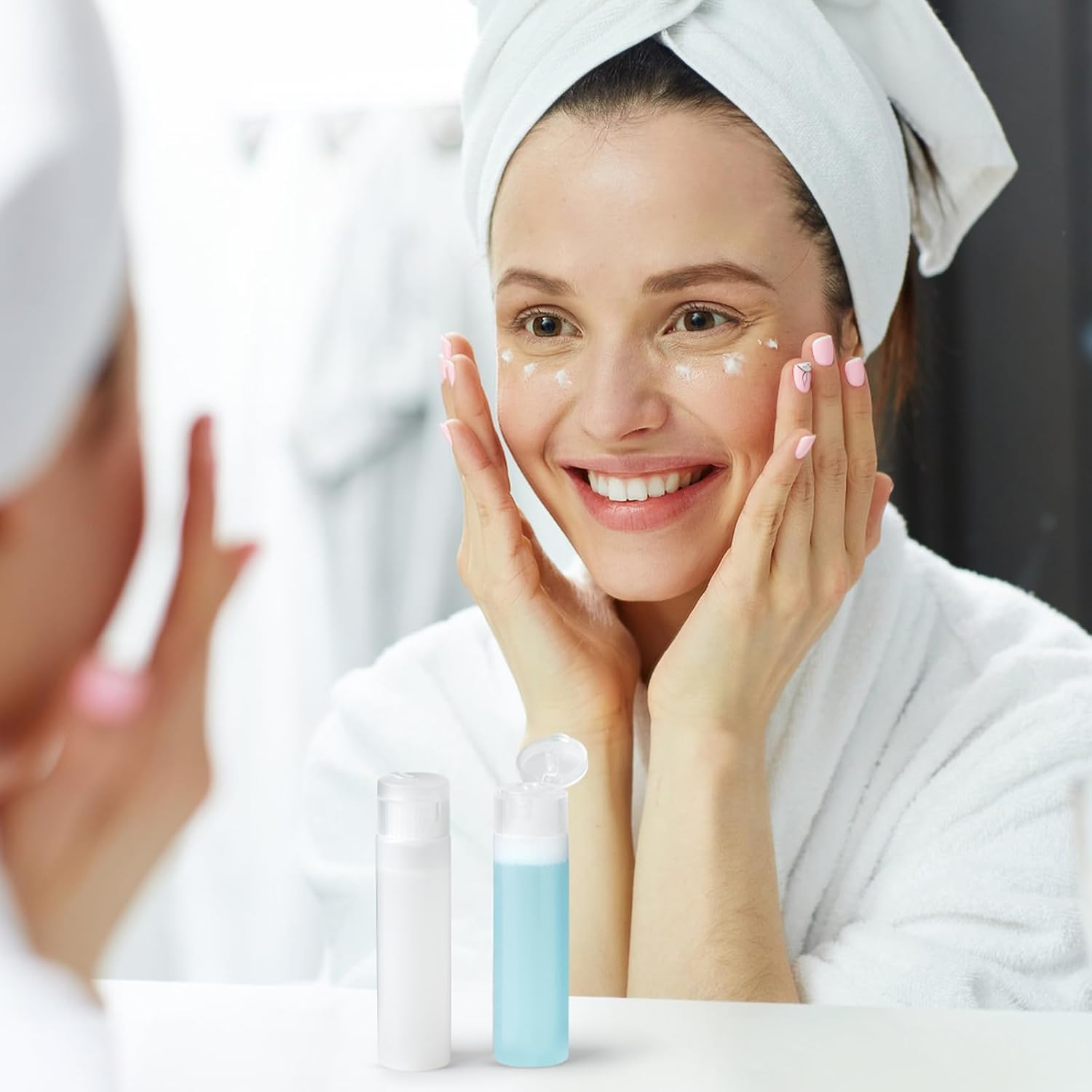 TUZAZO 10 Pack 0.6 OZ Small Travel Squeeze Bottles, Refillable Travel Tubes Empty Cosmetic Containers for Lotion, Shampoo, Conditioner, Sample image number 2