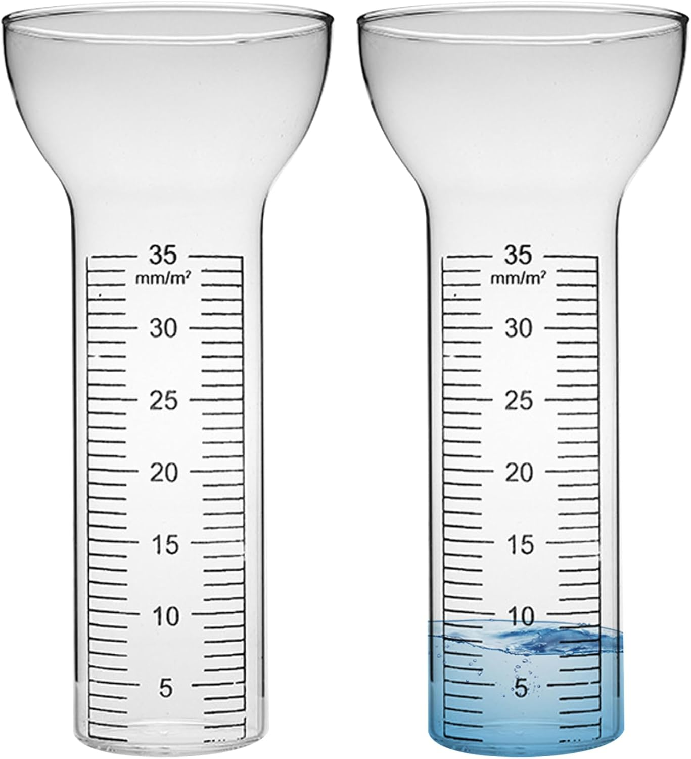 Rain Gauge Replacement Tube, 2Pcs 35Mm Glass Rain Gauge Tube with Clear Marks, Freeze Proof Rain Gauges Tube for Yard, Garden image number 4