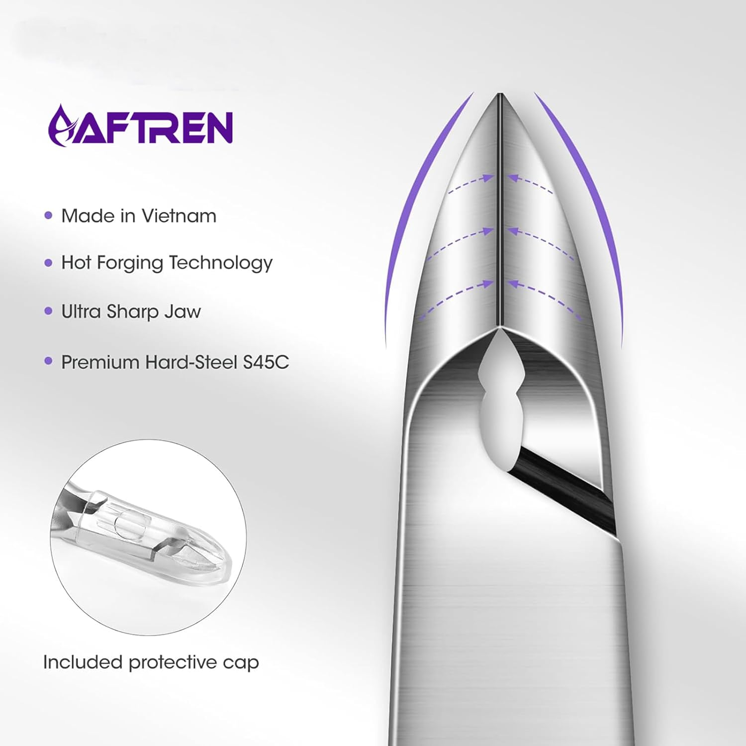 Cuticle Scissors 16 Jaws Professional Cuticle Nail Clippers Cuticle Nippers Sharp Blades Double Spring Stainless Steel Cuticle Nail Clippers Manicure Tools image number 2