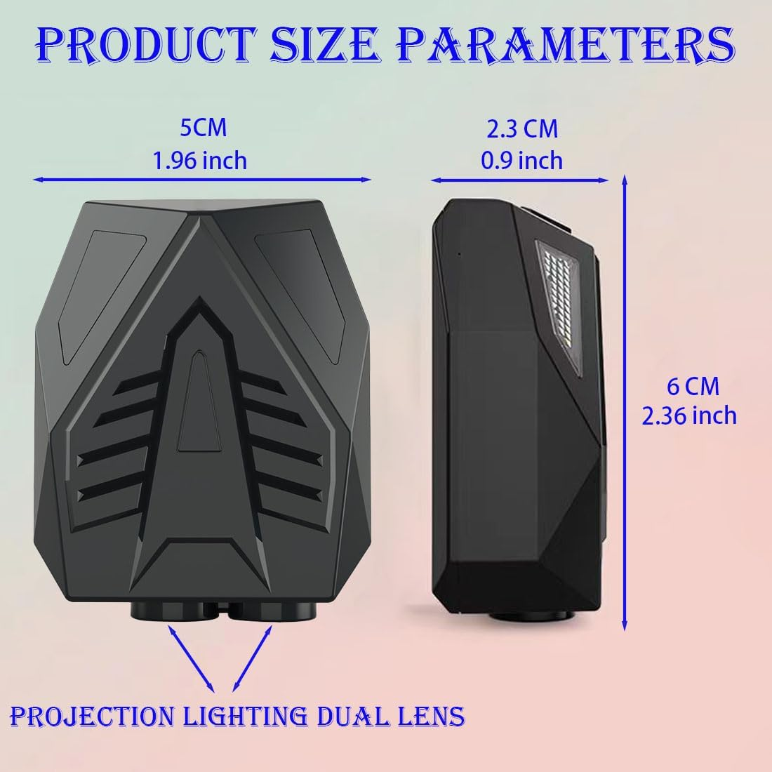 2 Pcs CAR Door Projector Lights,Car Door Lights Logo Projector,Welcome Courtesy Ghost Shadow Lamp,Car Door Welcome Lights Fit for All Car Models(Red) image number 2