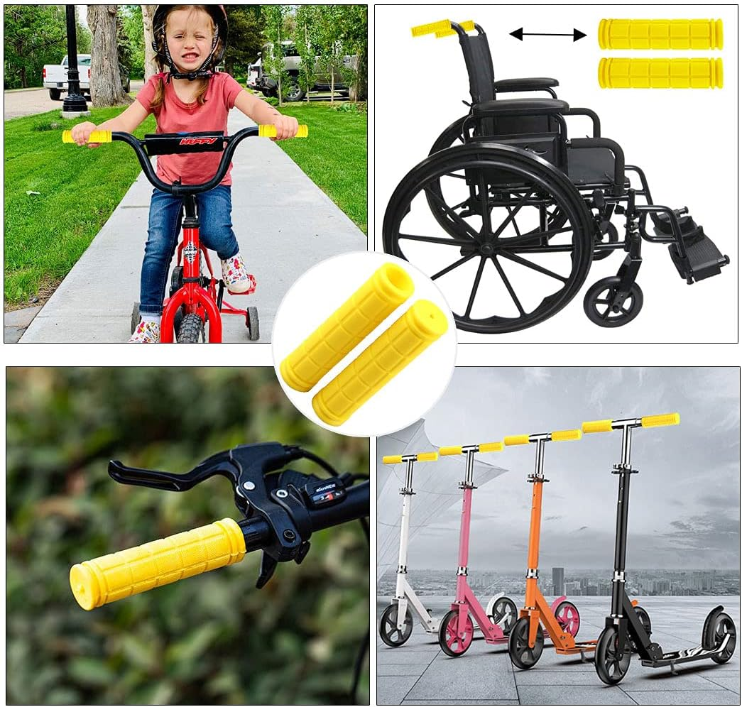 Bike Handle Grips with Tassel Streamers for Girls Boys and Kids, Non-Slip Bicycle Handlebar Grips Cover for Mountain Bike, Scooters Road Bike BMX MTB Cycling Replacement Parts - Black image number 5