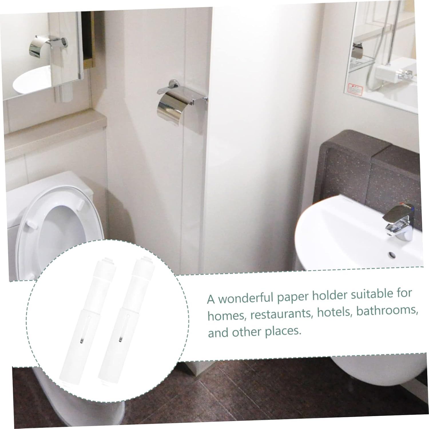 Alipis Paper Holder Roller Plastic Tissue Holder Rod Retractable Shafts for Tissue Box image number 4