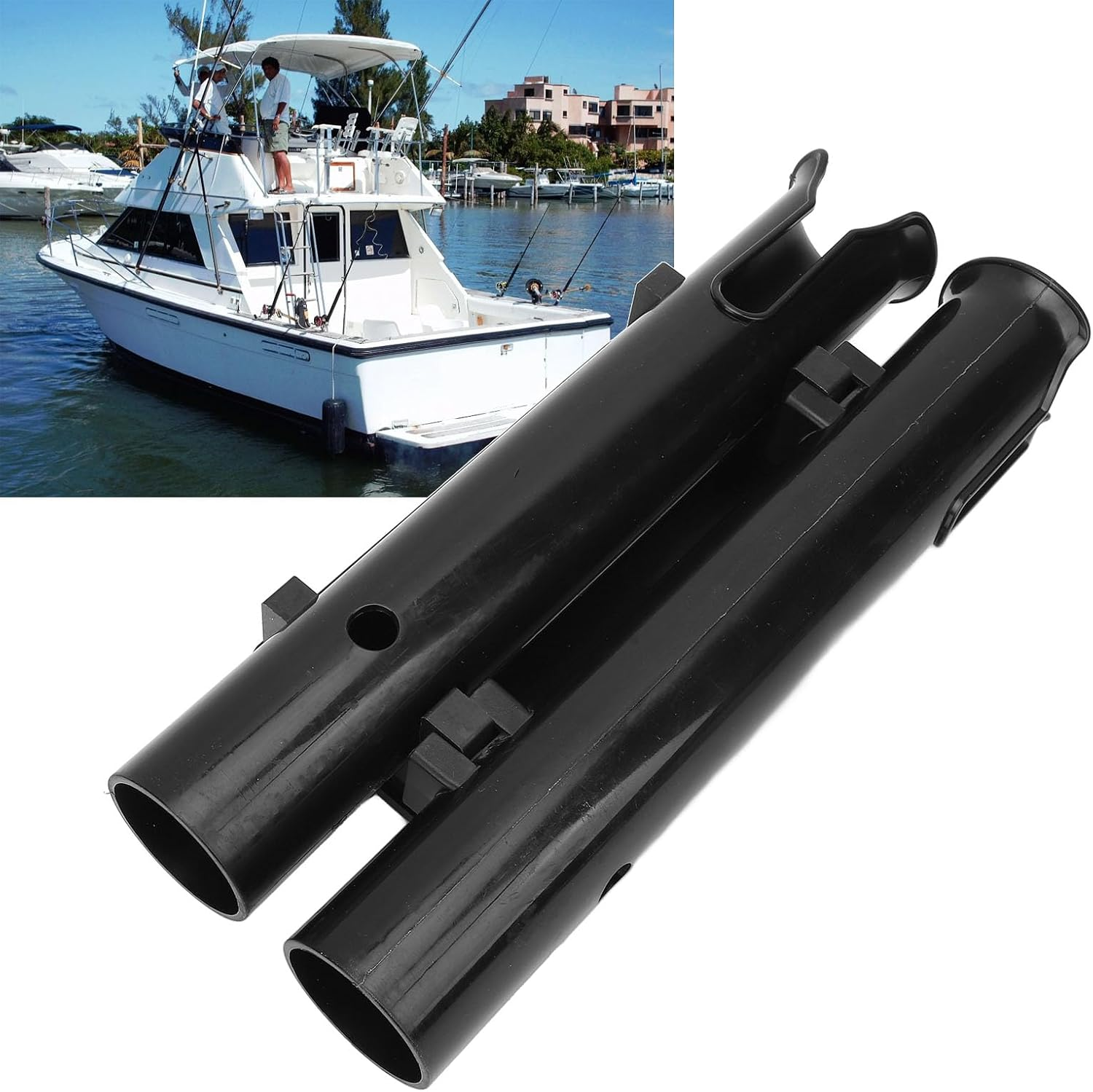 Lightweight Fishing Rod Holder Bracket, Secure Fixation Electric Bike Fishing Rod Bracket, Fishing Rod Holder for Bike, Tube Clamp Installation for Motorcycle, Trailer image number 4