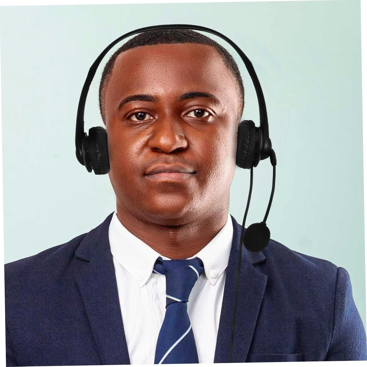 USB Noise Cancelling Office Headset with Microphone Comfortable Over-Ear Wired Headphones for Clear Communication Volume Control and Flexible Earmuffs for Wear image number 6