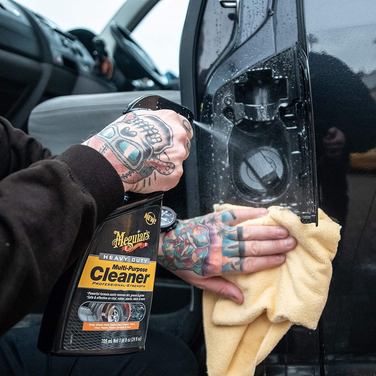 Meguiar'S Heavy Duty Multi-Purpose Cleaner, 710 Ml | Quickly Removes Dirt, Grease & Grime | Safe for Vinyl, Plastic, Fabric, Carpet, Upholstery & Rubber image number 5
