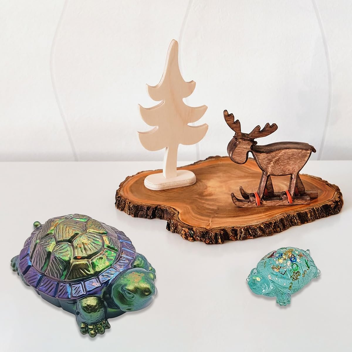 3D Sea Turtle Resin Molds, AFUNTA 2 PCS Animal Epoxy Resin Molds Tortoise Candle Mold, DIY Resin Ornament Molds for Resin Craft, Home Decor image number 2