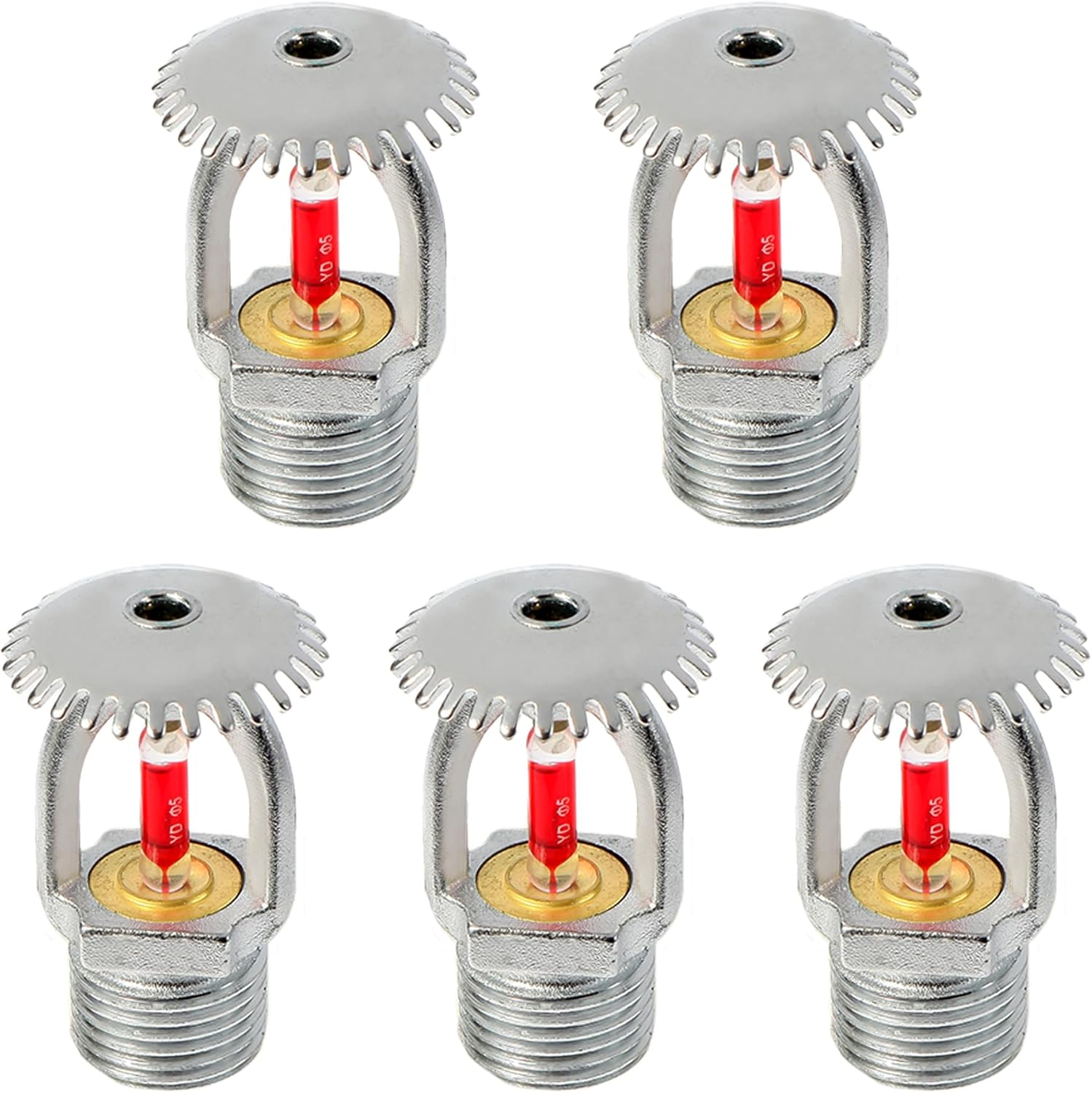 5Pc Fire Sprinkler Head & Wrench, 1/2 Inch 155℉ Upright Sprinklers K80 Water Spray up 68&deg;C Quick Response 1/2 NPT Thread for Home/Commerical/Residential Replacement (Upright Type) image number 6