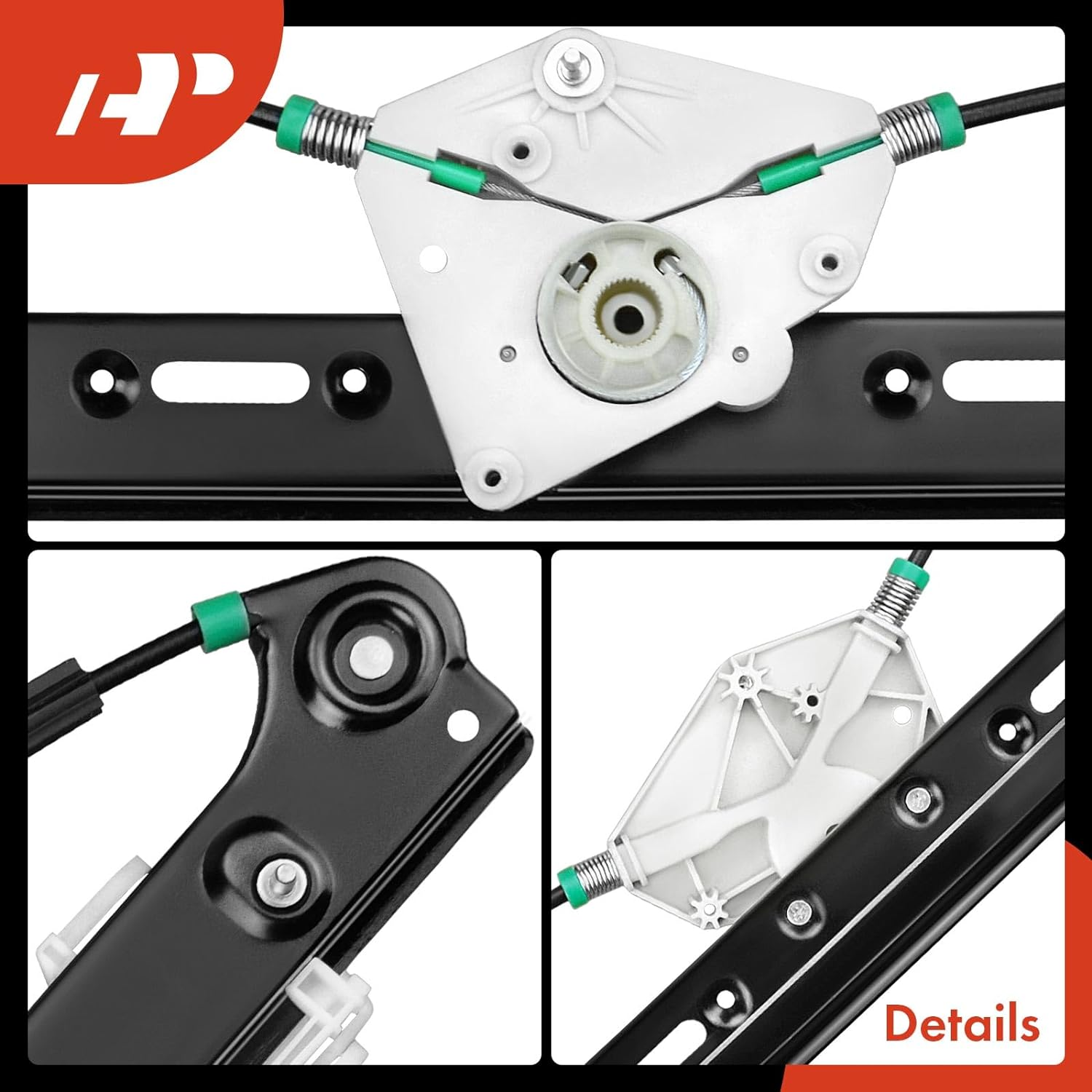 A-Premium Power Window Regulator without Motor for BMW X3 E83 2004-2010 Rear Right Passenger Side image number 5