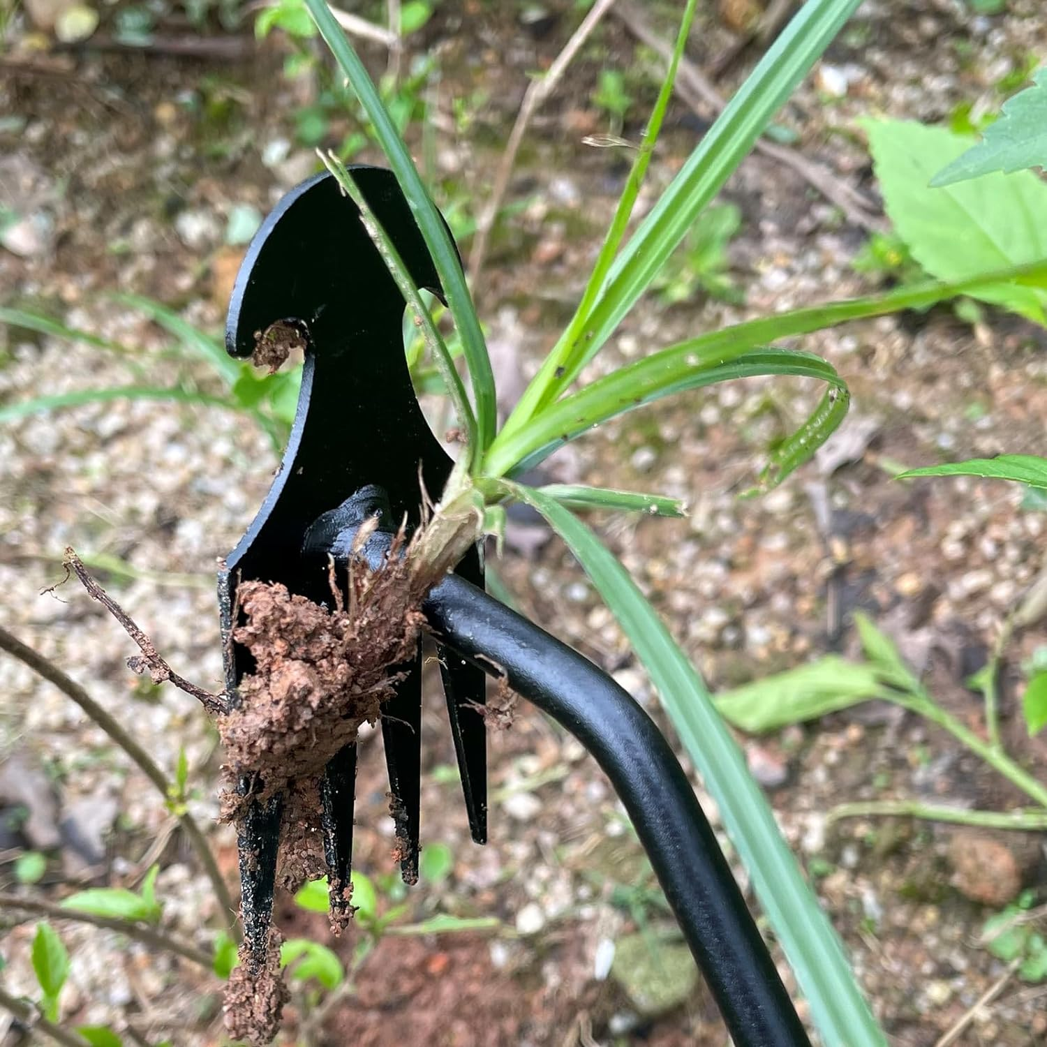 Weed Puller Tool, 2 Pcs 4 Teeth Durable Garden Weed Pulling Tool, Portable Garden Weeder Tool with Gloves for Vegetable Gardening, Backyard Farm Weeding Tool (15.74 Inch / 40 Cm) image number 3