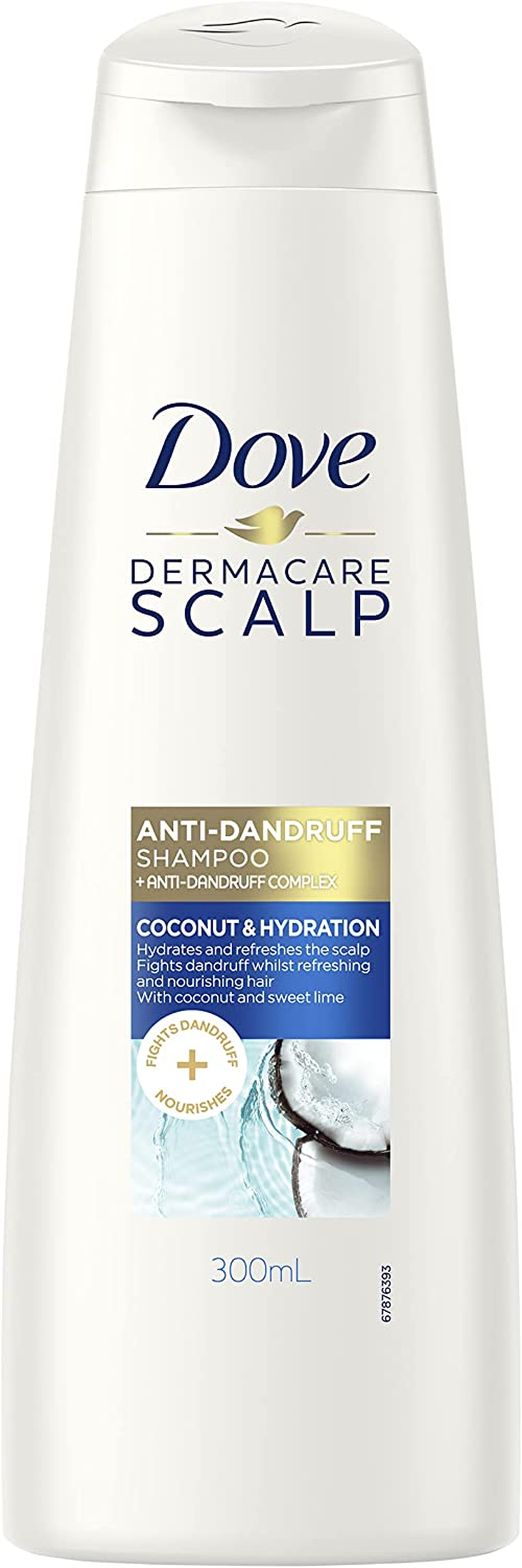 Dove anti Dandruff Conditioner Coconut Hydration 300 ML, White image number 1