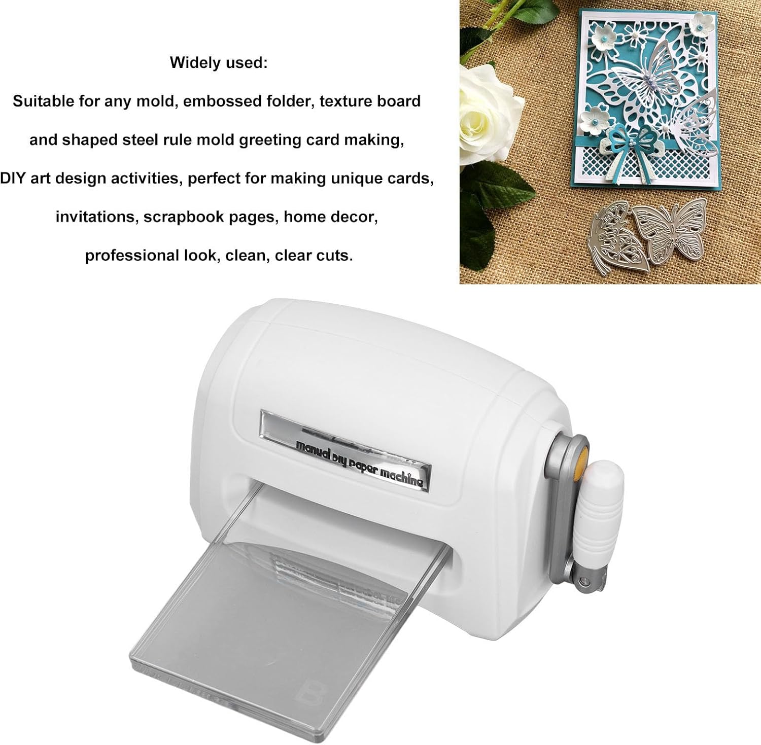 Manual Die Cutting & Embossing Machine, DIY Mini Portable Die Cut Machine Starter Kit, Paper Card Craft Scrapbooking Machine for Card Making, Crafting, Scrapbooking, Arts & Crafts