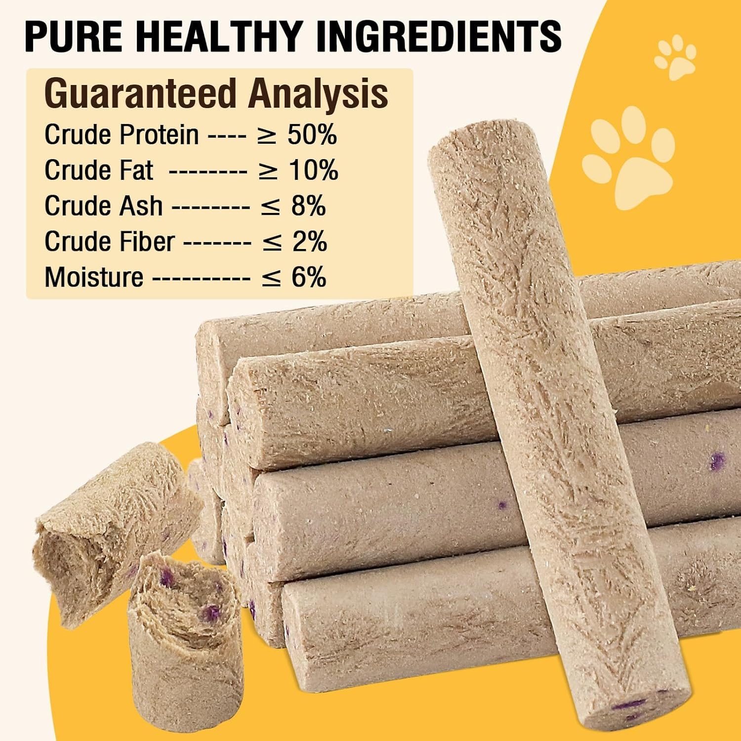 Freeze Dried Duck Stick Cat Treats, High Protein Healthy Treats for Cats & Dogs, Natural Teeth Cleaning Snacks, Gluten& Grain Free image number 5