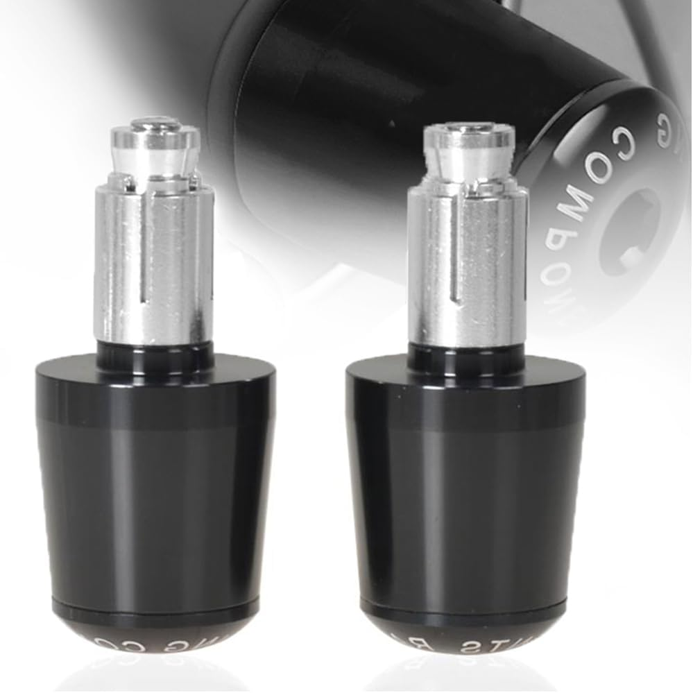 7/8" Motorcycle Bar Ends Universal Motorcycle Handlebar Plugs End Caps - 2Pcs Grip Ends, Fit with Yamaha YZF R1 R3 R6 R7 R125 R6S R25 R3 600R (Black) image number 2