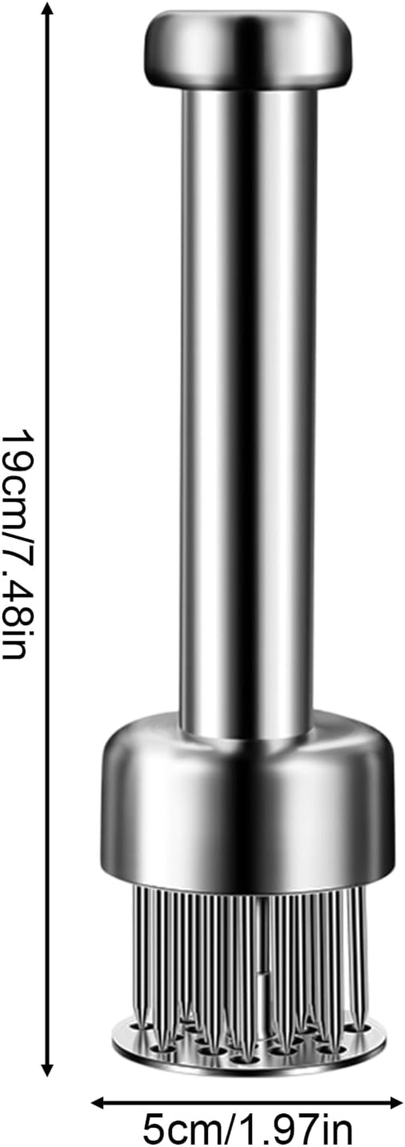 Needle Tenderizer - Heavy Duty Manual Tool | Manual Meat Tenderizer with 21 Needles - for Home Cooking Kitchen Pork Beef Steak Turkey Poultry image number 4