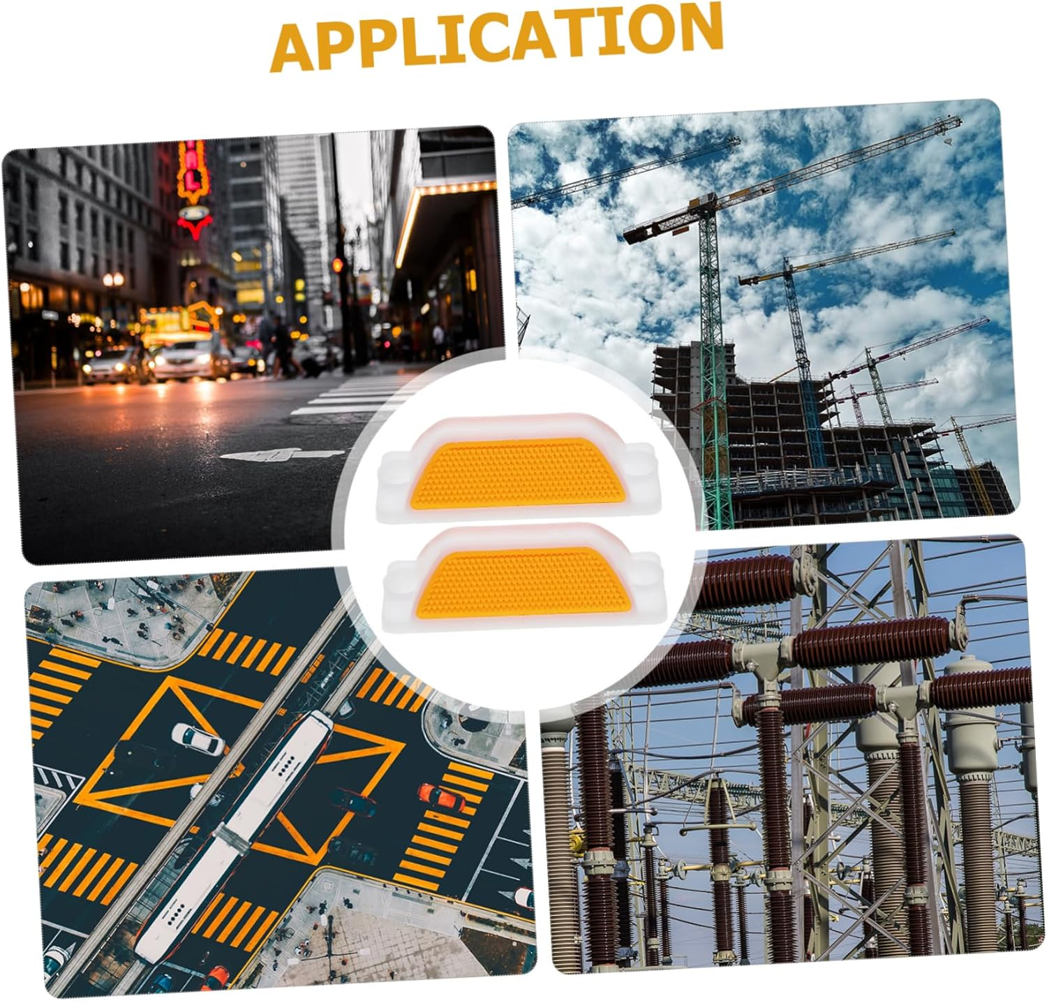 2Pcs Reflective Delineator Markers Weatherproof Road Safety Signs for Driveways Parking Lots Construction Zones image number 2