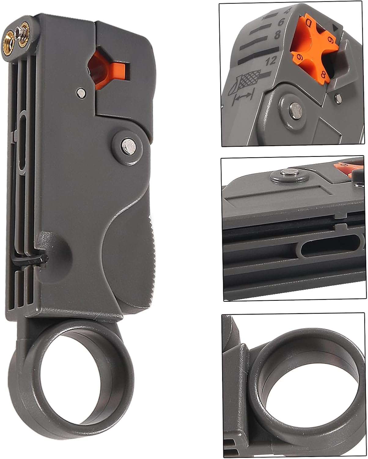 DIANN Coax Cable Crimper Coaxial Compression Tool Kit Wire Stripper with 30Pcs F RG6 RG59 Connectors image number 1