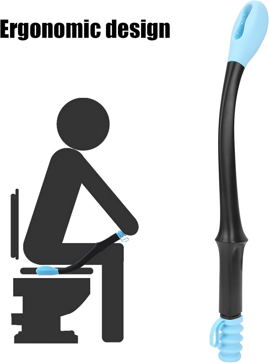 Jiawu Toilet Aids Tool, 15.7" Long Reach Comfort Toilet Wiping Aids Tools, Toilet Aids for Wiping, Self Assist Bathroom Bottom Buddy Wiping Toilet Aid(#1) image number 6