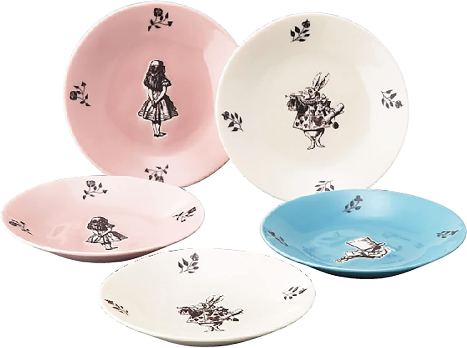 Yamakasyoten ALC20-57 Macmillan Alice Plate Plate, 5.3 Inches (13.5 Cm), Set of 5, Alice Color, Tableware, Miscellaneous Goods, Made in Japan image number 6