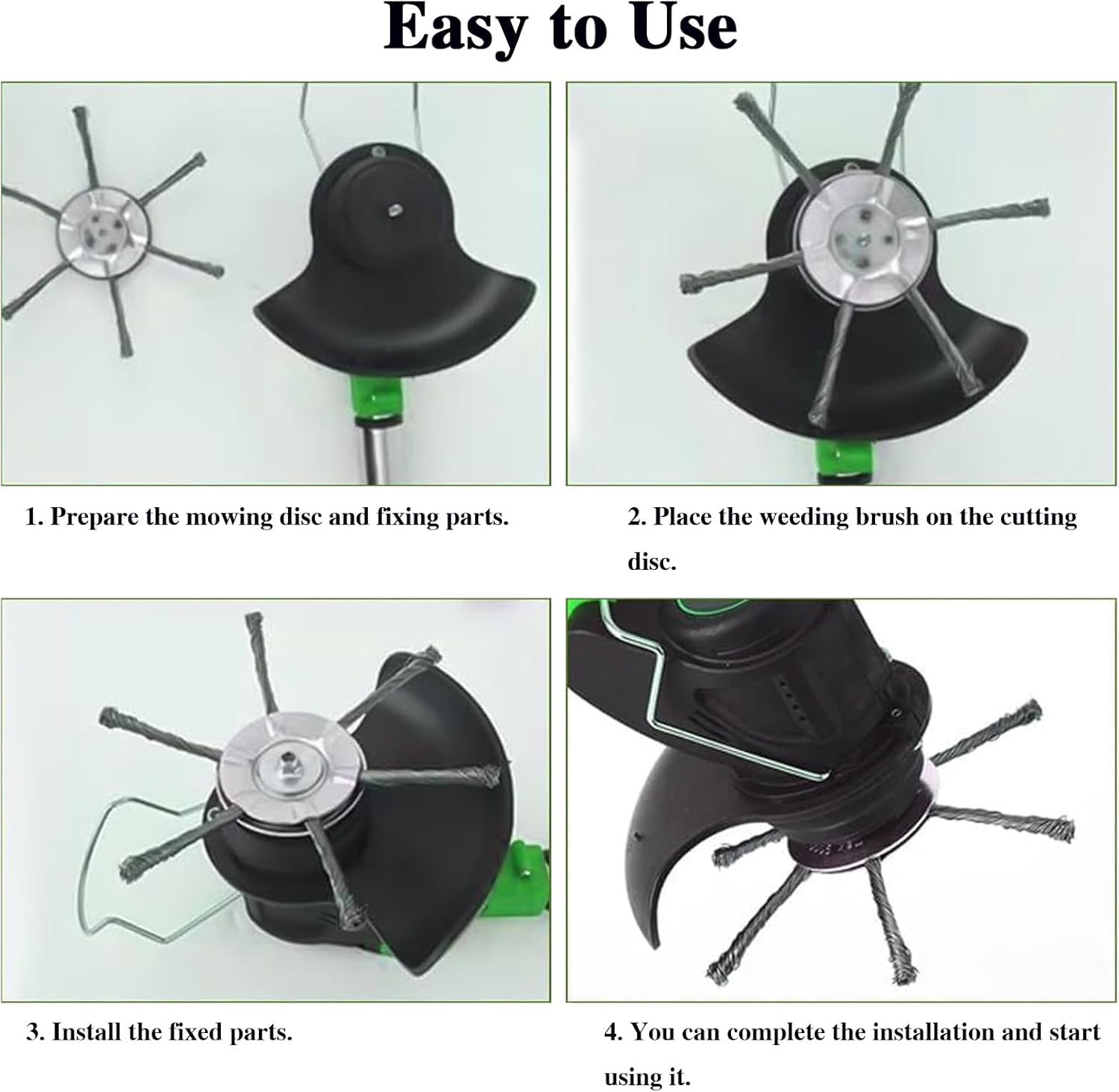 Steel Wire Trimmer Head,5.5Mm Bore Dia. Fit for 5Mm Shaft Only,15 Cm Diameter, 3-6 Blade Options, Heavy-Duty Weed Brush Cutter,Easy to Install and Replacement