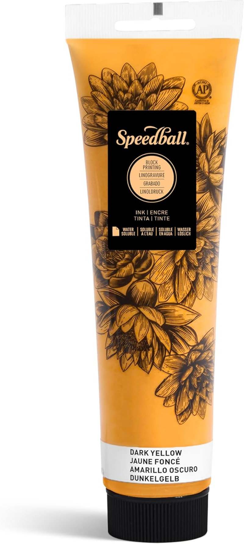 Speedball W/B Orange, 150Ml, Water-Soluble Block Printing Ink - Bold Colour with Satin Finish