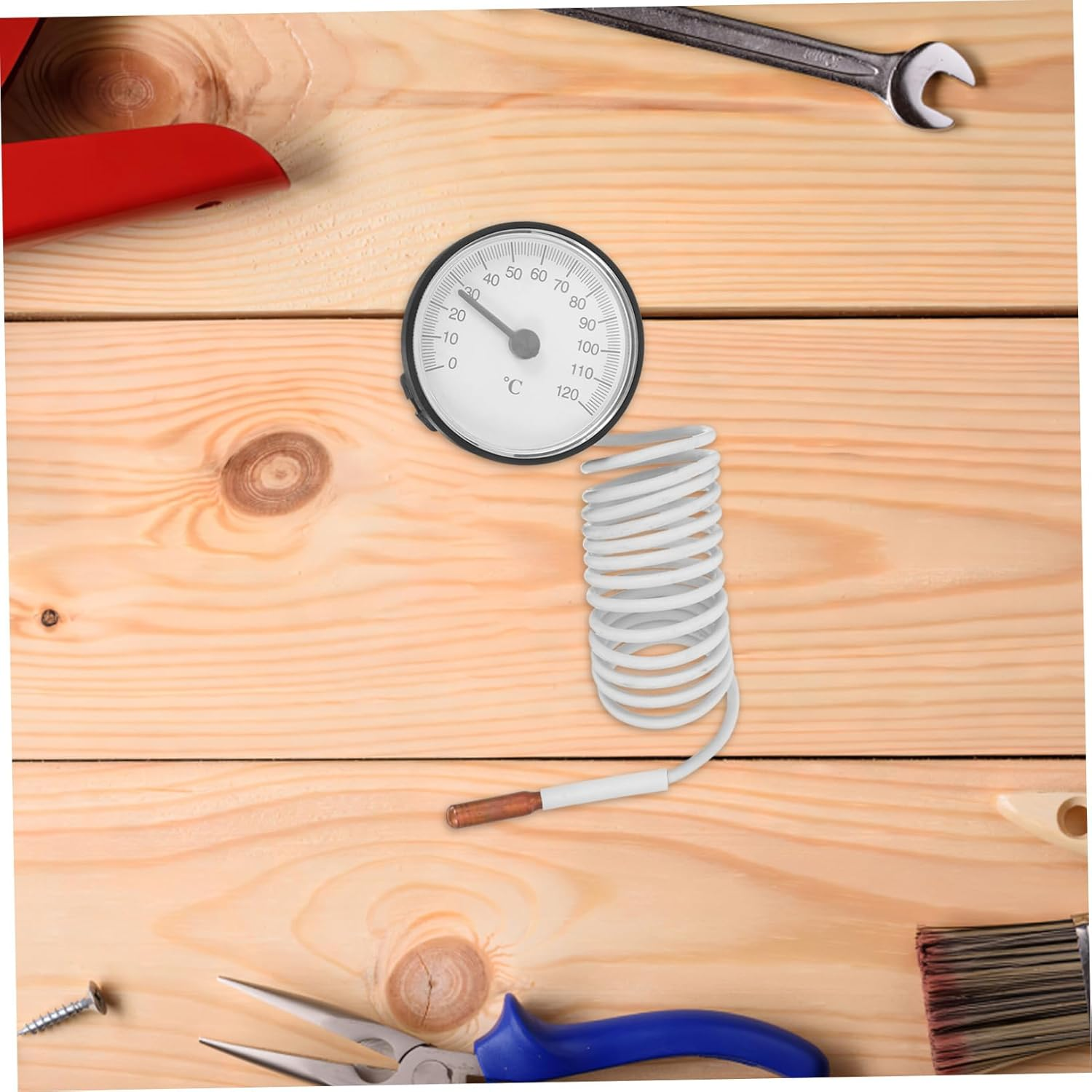 Alasum High Accuracy Analog Liquid Expansion Thermometer with Probe Tube - Indoor Temperature for Home Monitoring Kitchen Laboratory Use image number 5