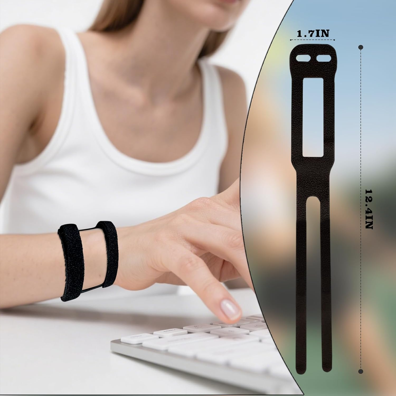 3 Pcs Black Wrist Brace Set - Adjustable Support Strap with Secure Fit, Hand & Wrist Stabilizer for Daily Activities, Versatile Band for Sports, Work, Gym & TFCC Support image number 2