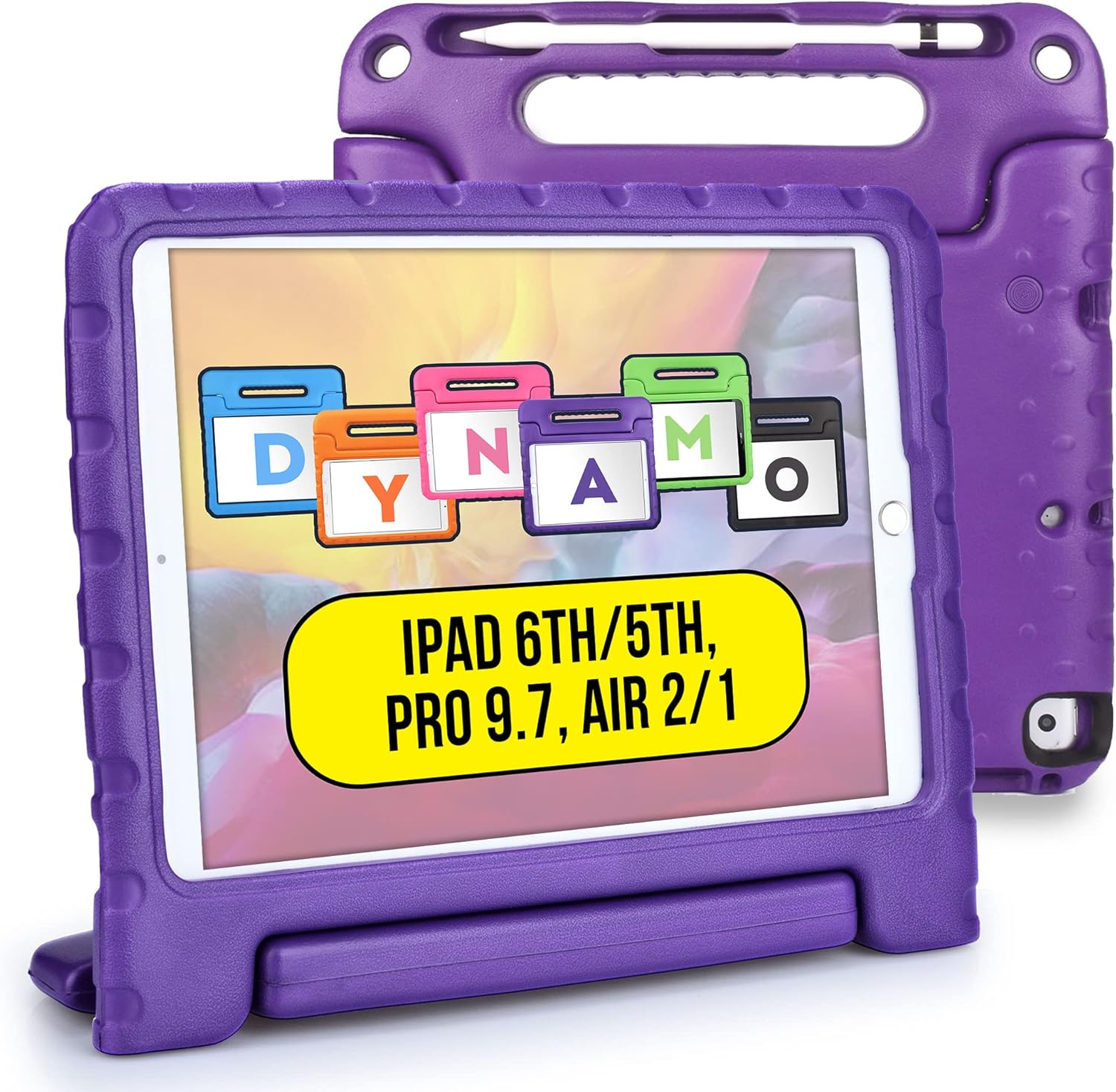 Official Cooper Dynamo Case for Ipad Air 1/ Ipad Air 2 Case for Kids, Ipad 6Th/ Ipad 5Th Generation Case for Kids, Ipad Pro 9.7 | Rugged Foam, Magic Handle, Stand, Pencil Holder, Eco-Mailer image number 3