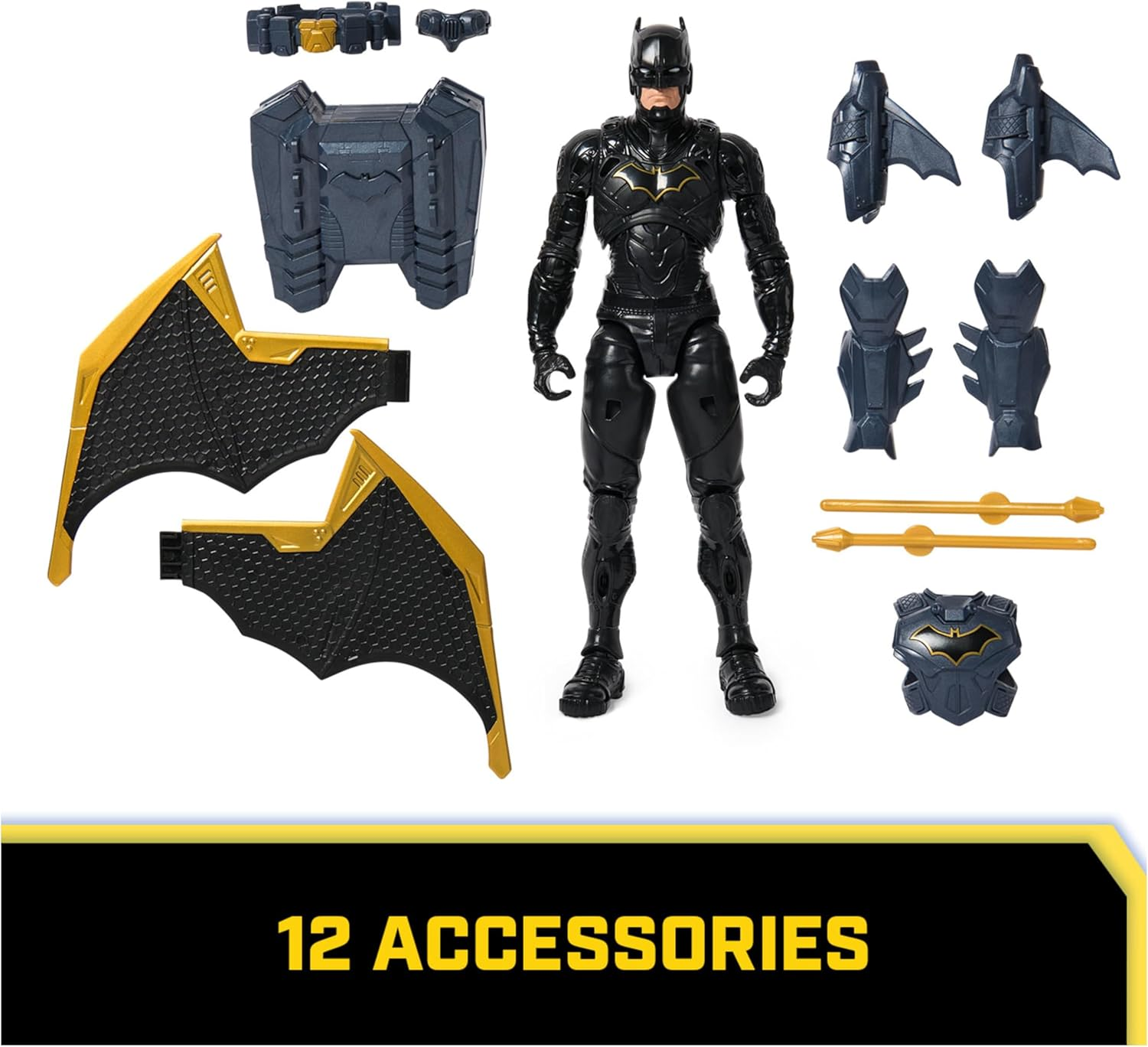 DC Batman Adventures, 12-Inch Night Sky Batman Action Figure with Expandable Wings, Kids Toys for Boys and Girls Age 3 and Up image number 3