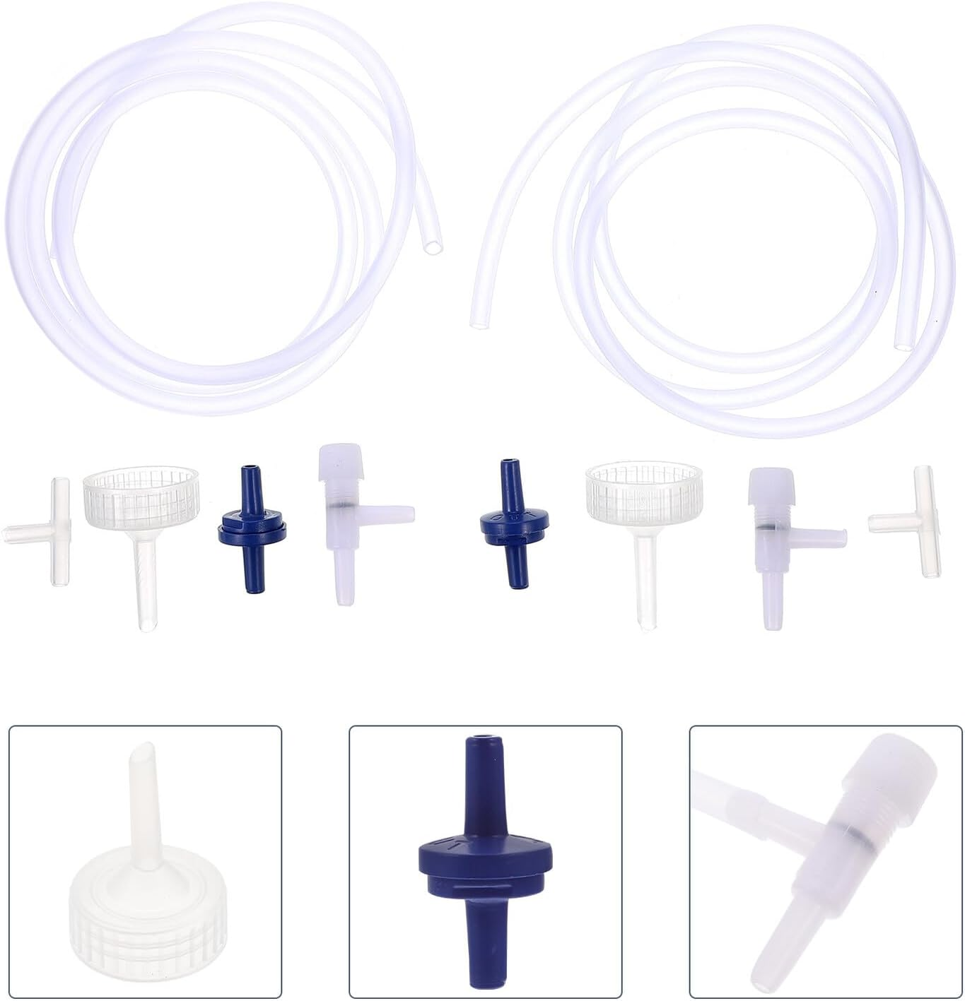 SEWACC 25Pcs Brine Shrimp Hatchery Kit 5-Set Artemia Eggs Incubator Aquarium Live Food Hatchery Fish Tank Egg Incubation Breeding Tool for Aquatic Pets image number 1