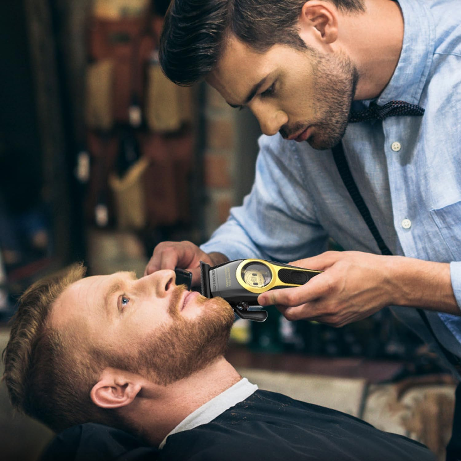 KEMEI 2373 Professional Hair Clipper for Men Maglev Brushless Motor, DLC Fading Blade, Men'S Cordless Hair Clipper Set, Adjustable DLC Blade Barber Machine image number 2