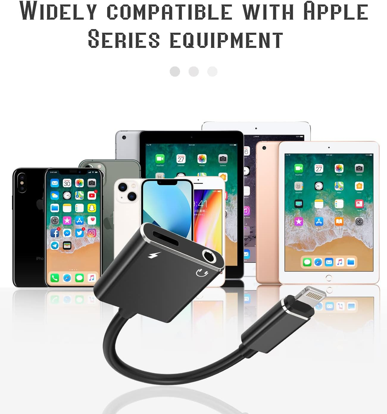 Iphone AUX Adapter for Headphone Jack Cable Dongle(2In1) Lightning to 3.5Mm Splitter Apple MFI Certified Charger Cord Audio Adaptador Para Music Power Charge Converter for 11 12 13 14 Pro Max 7 8 Plus image number 6