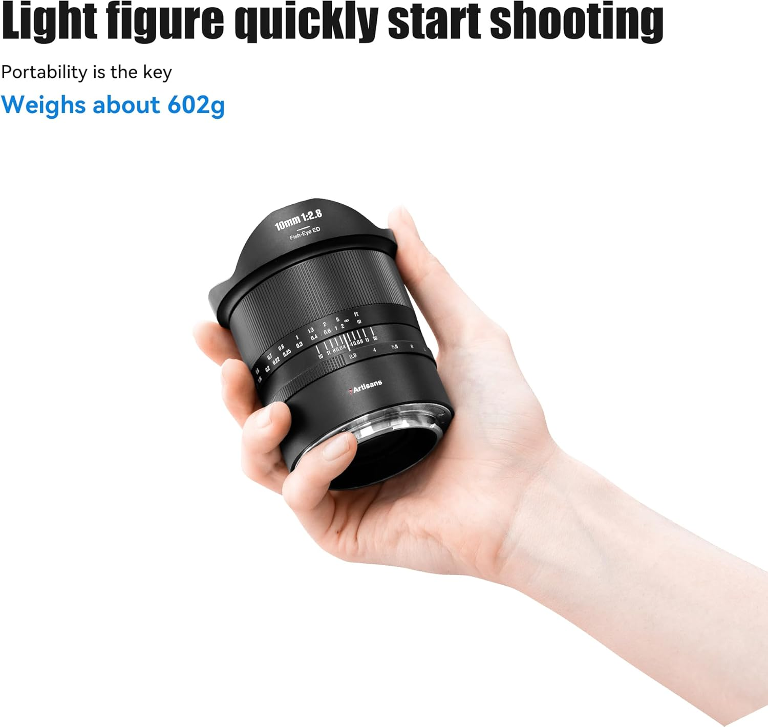 7Artisans 10Mm F2.8 II Full Frame Ultra Wide Angle Fisheye Lens 185&deg;Manual Focus for Sony E-Mount Mirrorless Cameras A7/A7R/A7S/A7II/A7RII/A7SII/A9/A7RIII/A7III/A7RIV/A9II/A7SIII/A7C/A1 image number 2