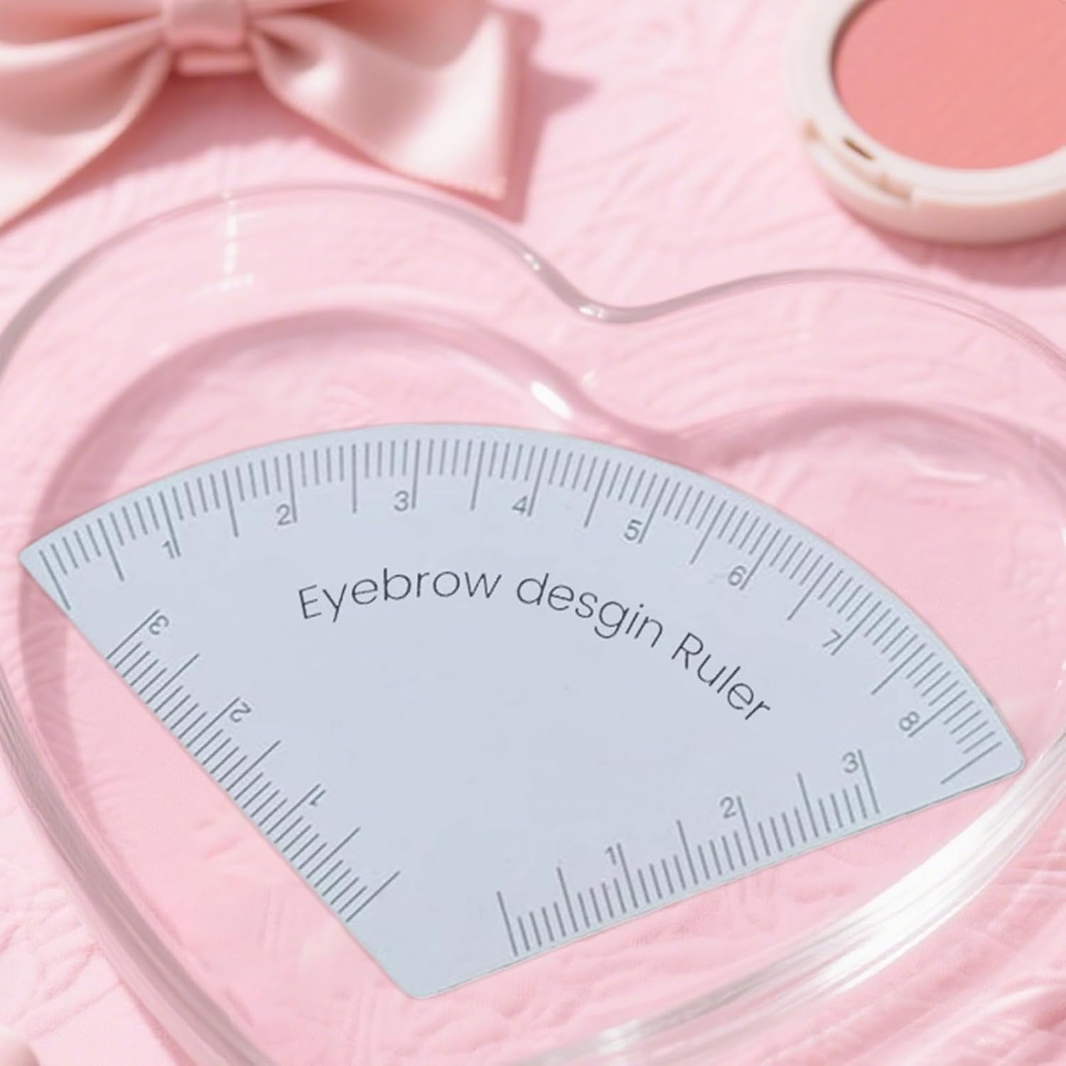 Lmyit Eyebrow Ruler Mapping - Brow Measuring Shaper Tool,Reusable Brow Shaper Makeup Accessories for Travel Professional Beauty Salon Home Vacation image number 3