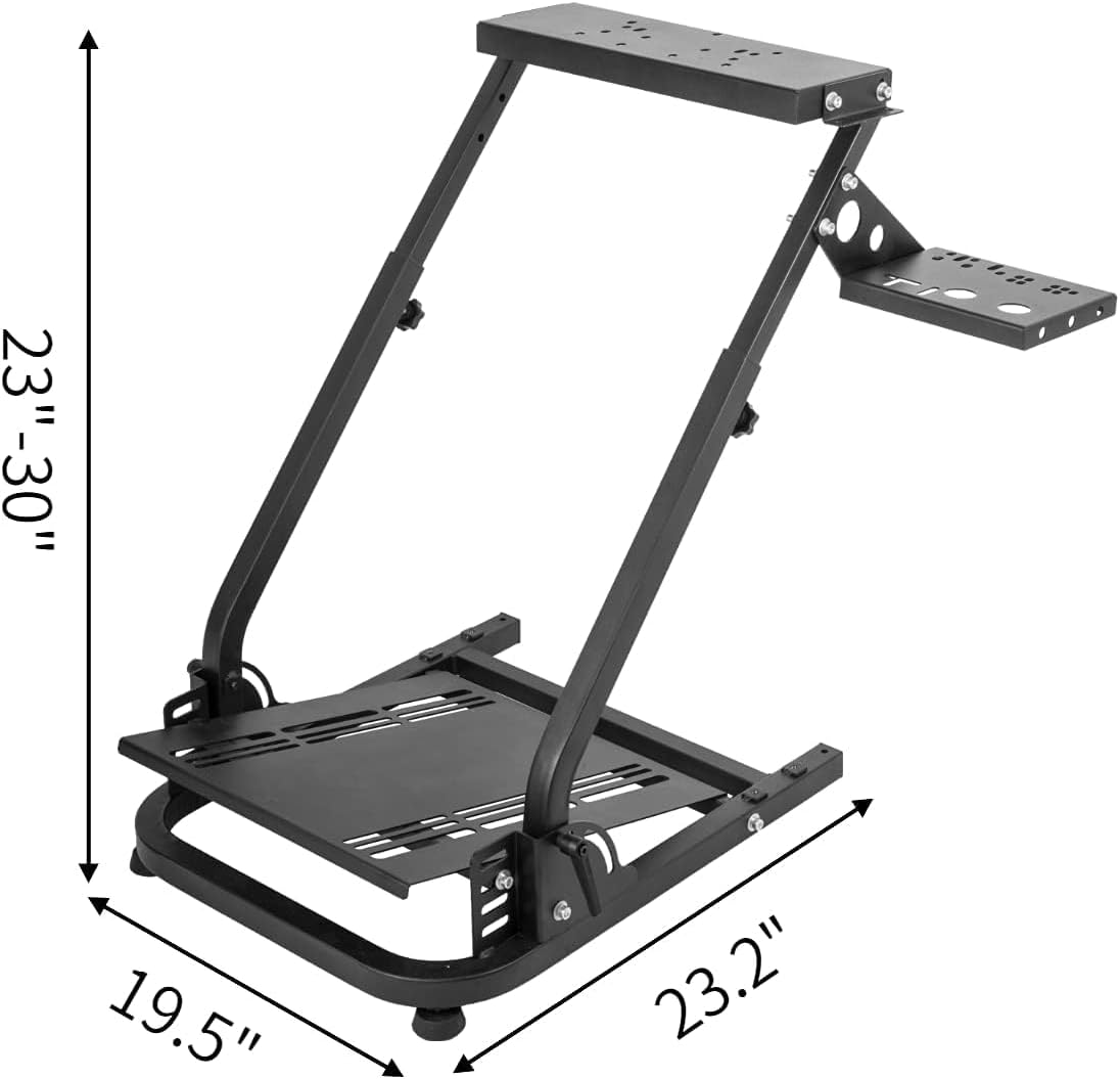 Dardoo Racing Steering Wheel Stand with Shifter Lever Fit for Logitech G27 G25 G29 G920, Thrustmaster, PC, PS4, Platforms Gaming Racing Simulator Wheel Stand Adjustable Foldable without Wheel,Shifter image number 5