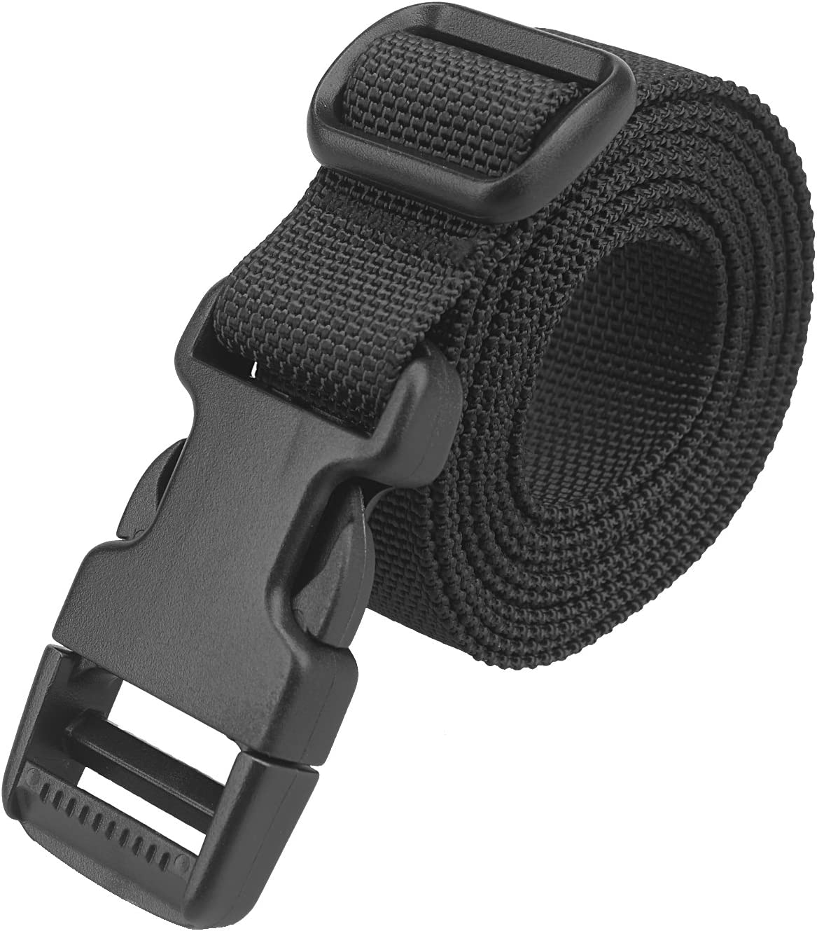 XTACER 1" Molle Backpack Accessory Strap Small Belt Luggage Straps Cover Strap Sleeping Bag Strap with Buckle - Black image number 3