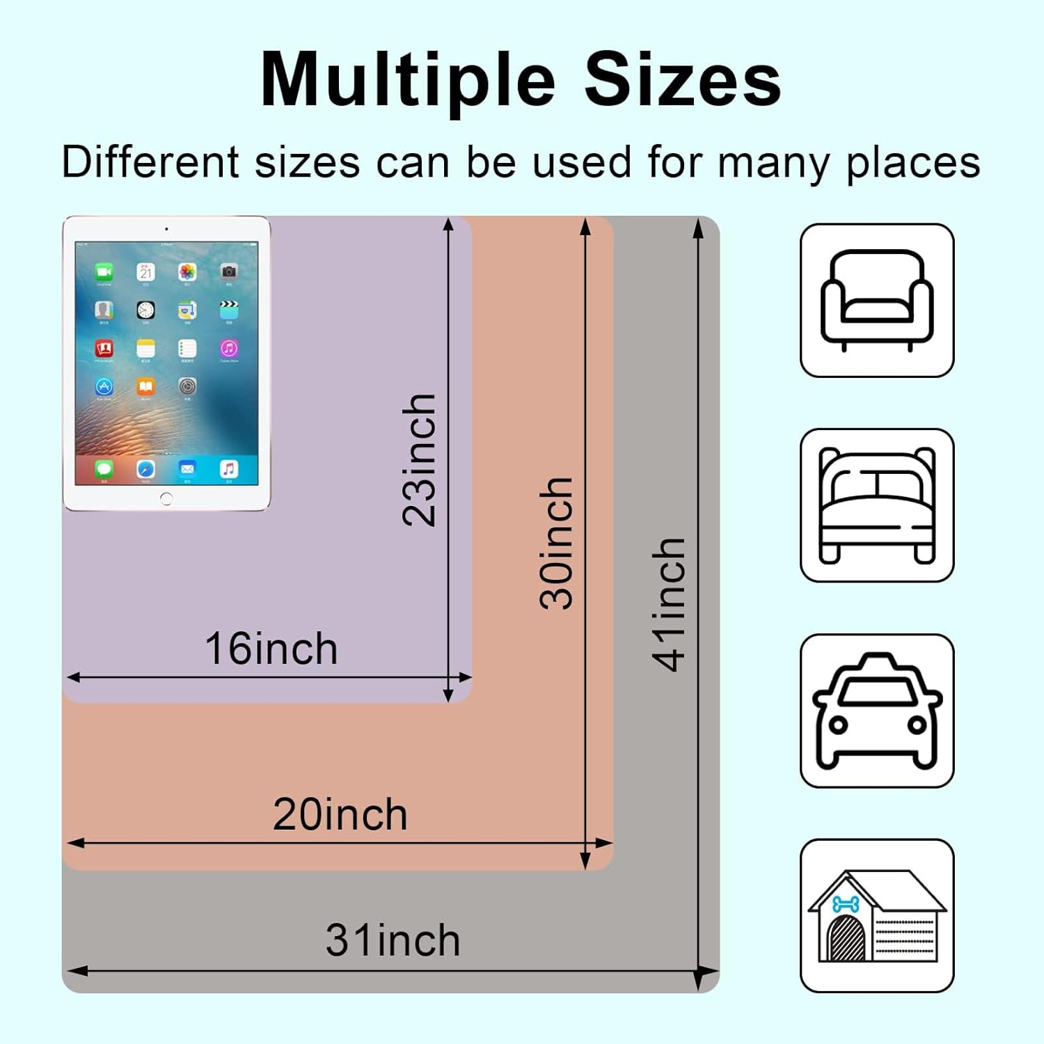 BLAZDEVE 3 Pack Pet Dog Blankets, Soft Fuzzy Flannel Pet Blankets, Washable Soft Warm Pet Blankets for Pets, Paw Print Puppy Fluffy Flannel Blanket for Couch Bed Car (L 104 * 76Cm) image number 3