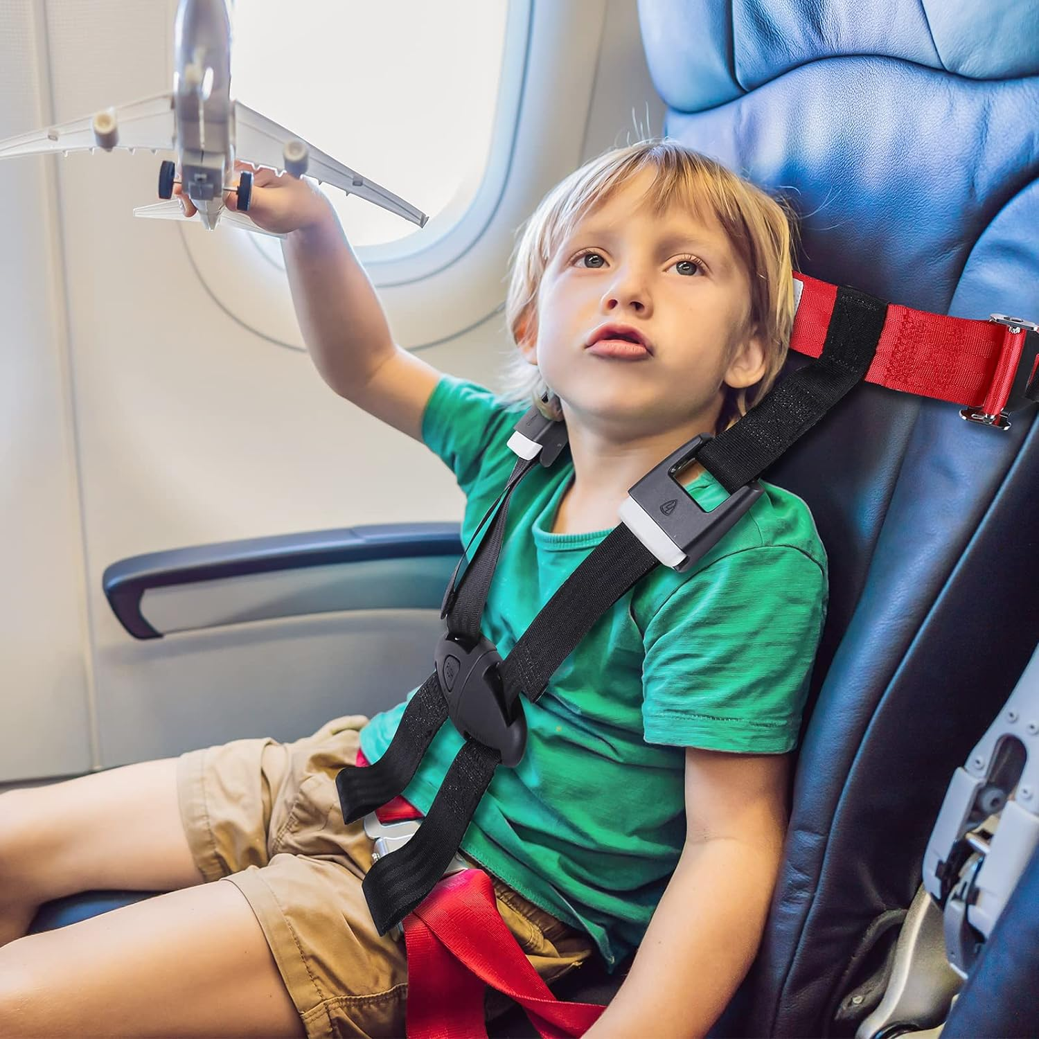 Airplane Safety Harness for Toddler, Child Safety Harness Leash Child Airplane Safety Travel Restraint Harness image number 3
