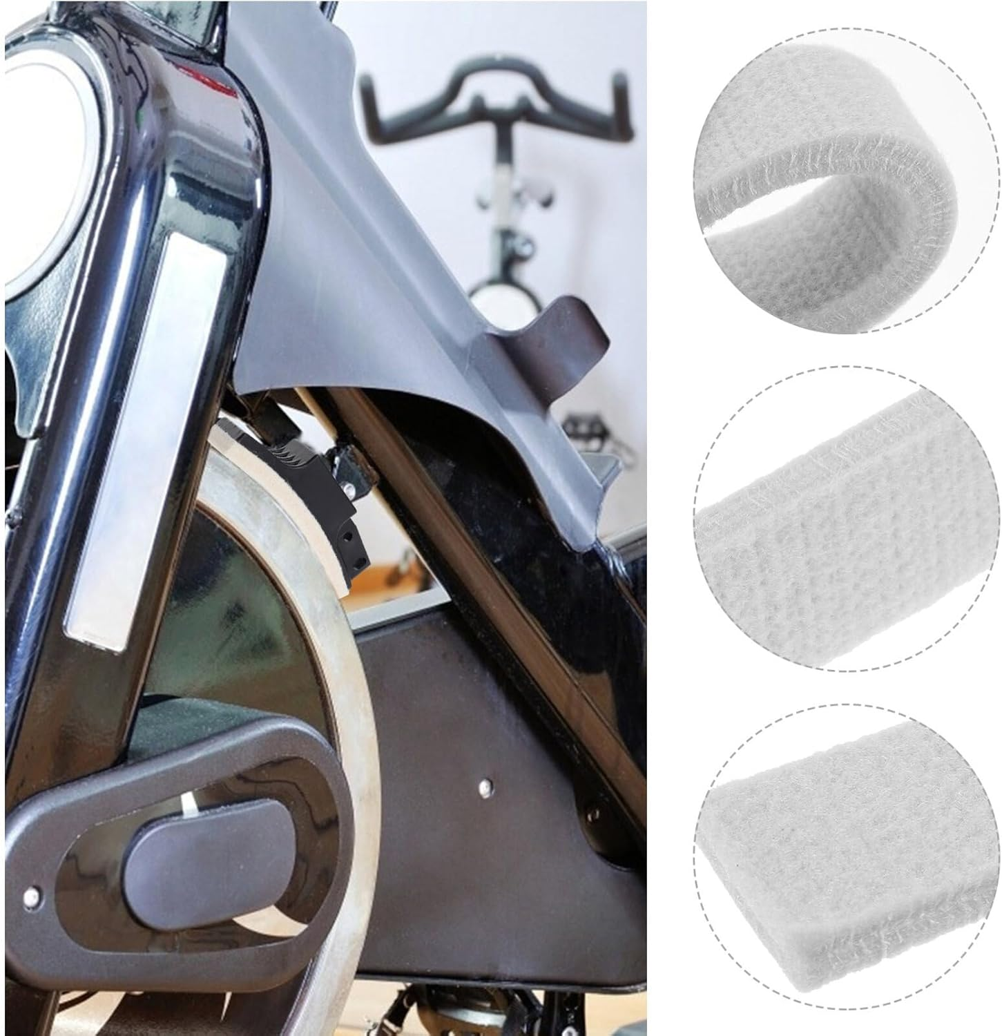 Milisten 10 Pcs Bike Brake Pads Exercise Bike Brake Pads Felt Drag Pad Bike Brake Pads Blocks for Fitness Bike Cycle Brake Replacement Light Grey image number 6