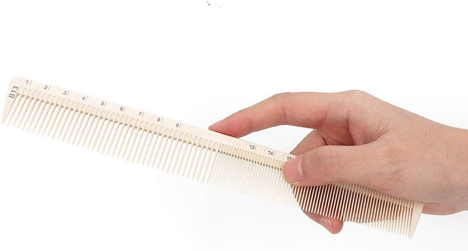 SYMY 10Pcs Professional Hairdressing Comb Barber Hair Styling Cutting Comb with Measure Scale Portable Anti-Static Long Measuring Professional Combs for Salon image number 4