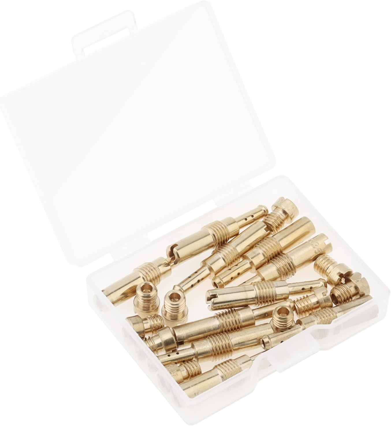 Windance 30Pcs Carburetor Main Jet Kit Include10Pcs Carburetor Main Nozzles+10Pcs Slow Pilot Jet+10Pcs Cleaning Brushes Needles, Fit for PWK Keihin OKO CVK PWM (K75-K98)